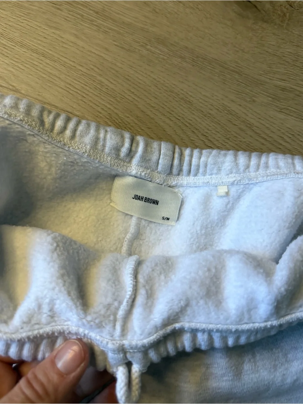 Joah brown fitted terry sweat shorts